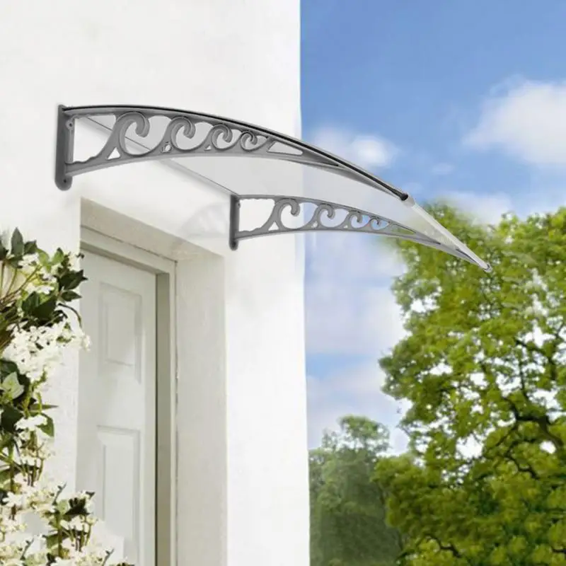 

1 Pc Outdoor Balcony Canopy Awning Shelter Door Window Shelter Outdoor Patio Canopy Corrosion Resistance Cover HWC
