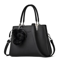 2020 new autumn and winter fashion korean female bag fur ball decoration shoulder bag handbag messenger bag