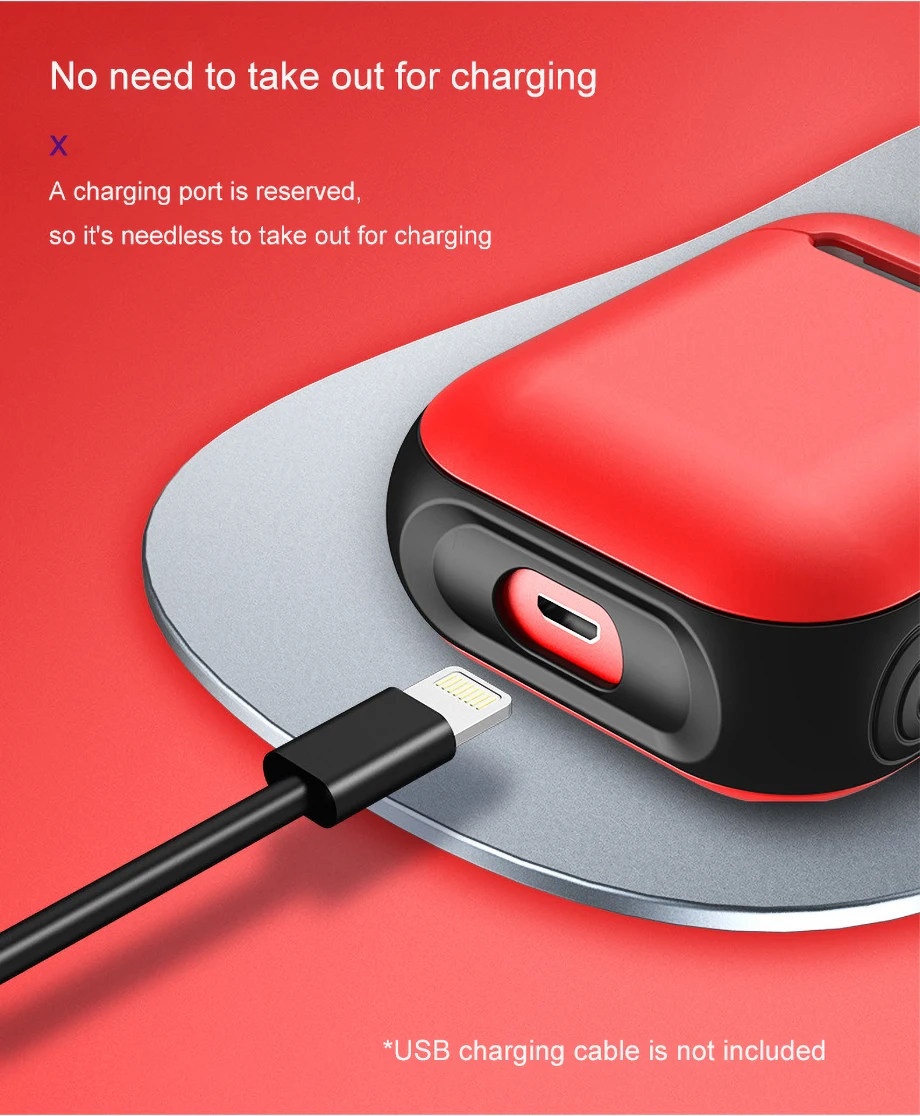 Чехол для наушников, чехол для Apple Air pods, кожаный чехол, зарядное устройство, настоящие беспроводные наушники Bluetooth, аксессуары