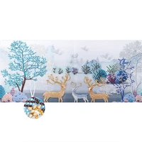 ruopoty special shaped diamond embroidery 5d deer diamond painting home decor mosaic handmade 40x90cm