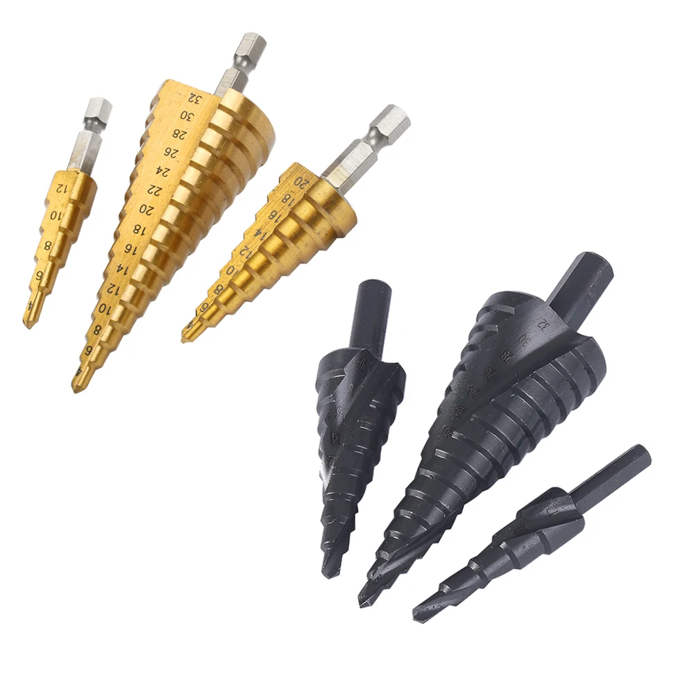 Ступенчатое сверло с титановым покрытием Шестиугольник-сверло для метала и