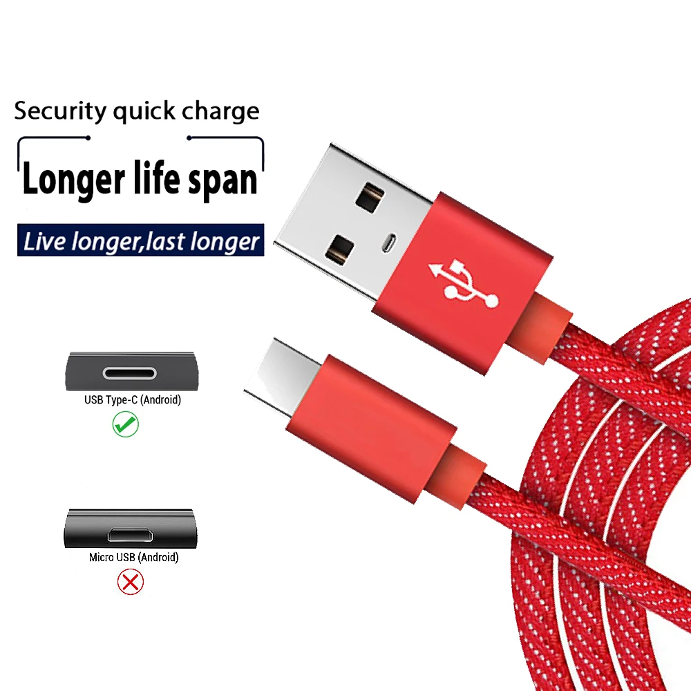 Хорошая 3A Быстрая зарядка кабель с разъемом USB Type C Max Redmi Note 7 Быстрый зарядный для