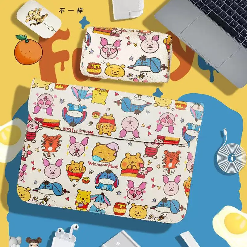 Disney Tigger Donkey Winnie the Pooh Apple laptop liner bag for Macbook Air Pro 13 14 15.6 laptop liner bag handbag gift
