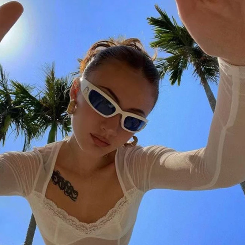 

2021 New Fashion Hip Hop Sunglasses For Women Vintage Luxury Brand Small Oval Arch Sun Glasses Men Chic Cool Gradient Eyewear