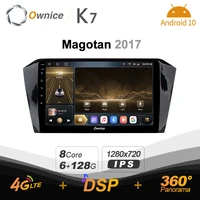 ownice k7 android 10 0 car multimedia radio for vw magotan 2017 gps video player 6g128g quick charge coaxial hdmi 4g lte