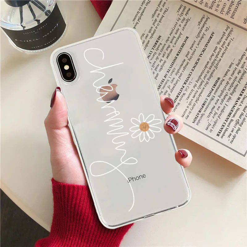 Мягкий силиконовый чехол Flower daisy для iphone 11 11pro x xr xsmax 6 6s 7s 8 7plus 5 SE 2020 модный