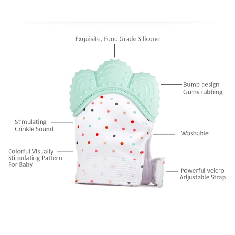 2019 силиконовые перчатки для новорожденных Детские рукавицы прорезывания зубов