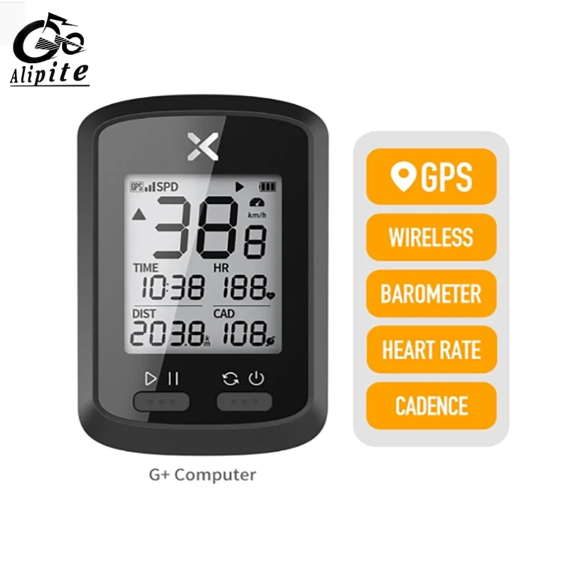 

Alipite GPS Bike Computer G+ Wireless Cycling Speedometer Road Bike MTB Waterproof Bluetooth ANT+ Cadence Speed Bicycle Computer