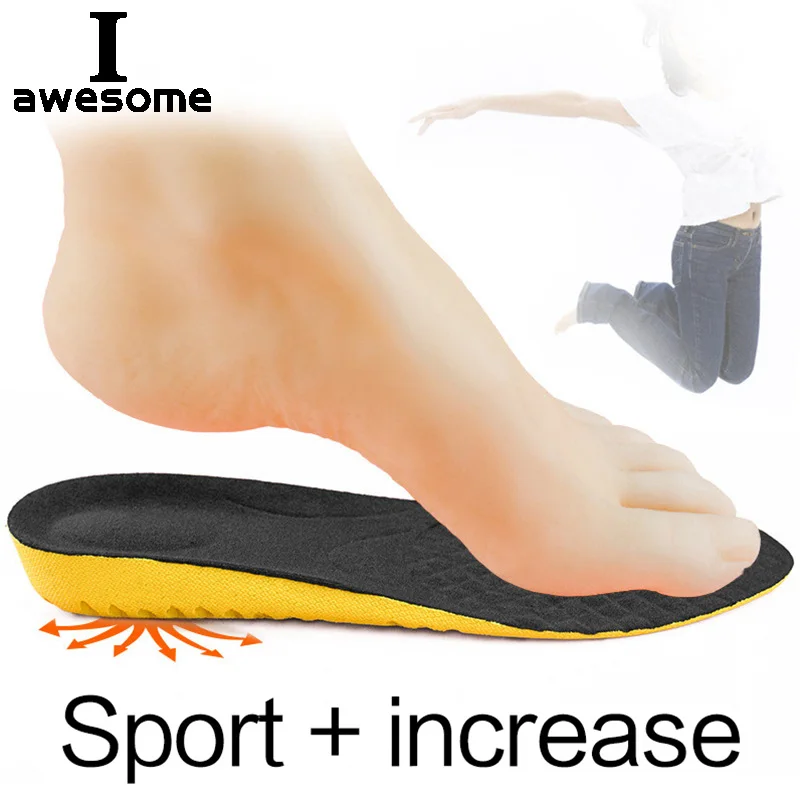 

Height increase insoles for men/women 1.5/2.5/c cm up invisiable arch support orthopedic insoles shock absorption Foot Pads