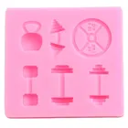 Силиконовая форма для гантелей, форма для помадки, сделай сам, инструменты для украшения тортов, конфет из шоколадной мастики