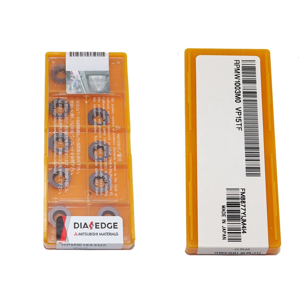 

10PCS RPMW1003M0 VP15TF Carbide Inserts High Quality RPMW Milling Blades Turning Tool CNC Lathe Cutting