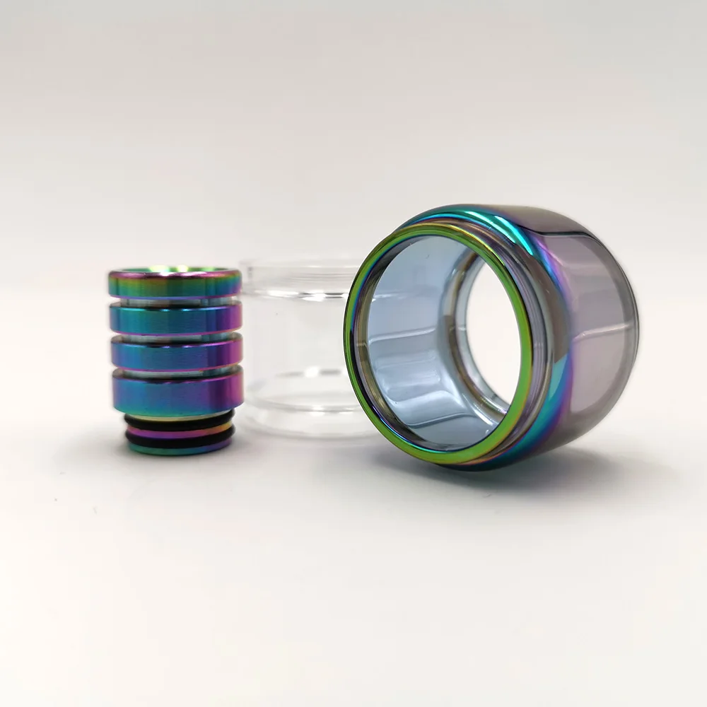 Замена 1 шт. Нержавеющая сталь длинный мундштук пирекс + 2 расширить Радуга Пузырь