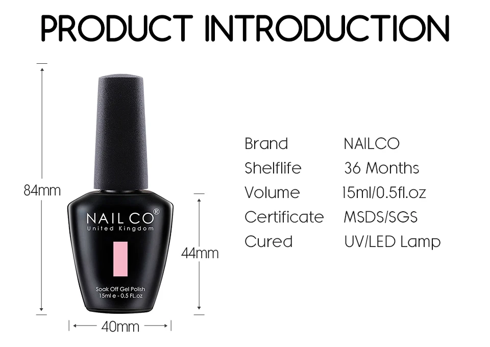 NAILCO УФ светодиодный Гель-лак для ногтей smalto Полупостоянный unghie живопись гель лак Manicura permanente замочить от ногтей Гель-лак художественный
