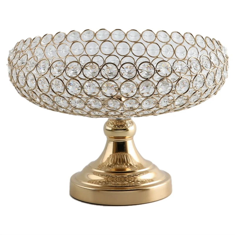 

Fruit Tray Nordic Crystal Storage Tray Fruit Tray for Living Room Fruit Decoration Dessert Display Plate Wedding Cake Stand