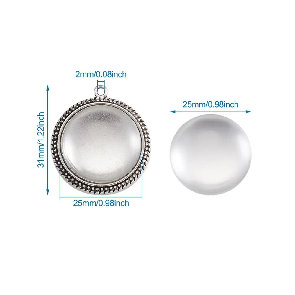 25 мм прозрачное четкое увеличение купола стекло кабошон Крышка для фото кулон