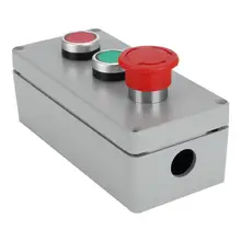 Switch Box Aluminum Alloy 3 Button Control Operation Box IP66 Dustproof Waterproof 175x80x55 Push Button Switch