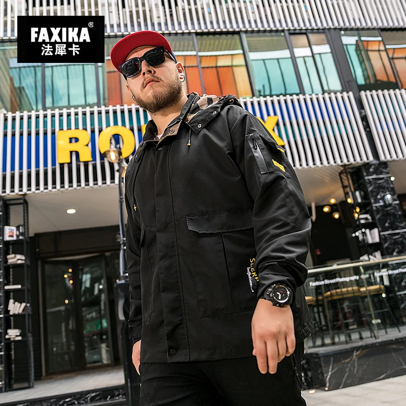 FAXIKA большой размер жира модная повседневная куртка пальто Свободное осеннее