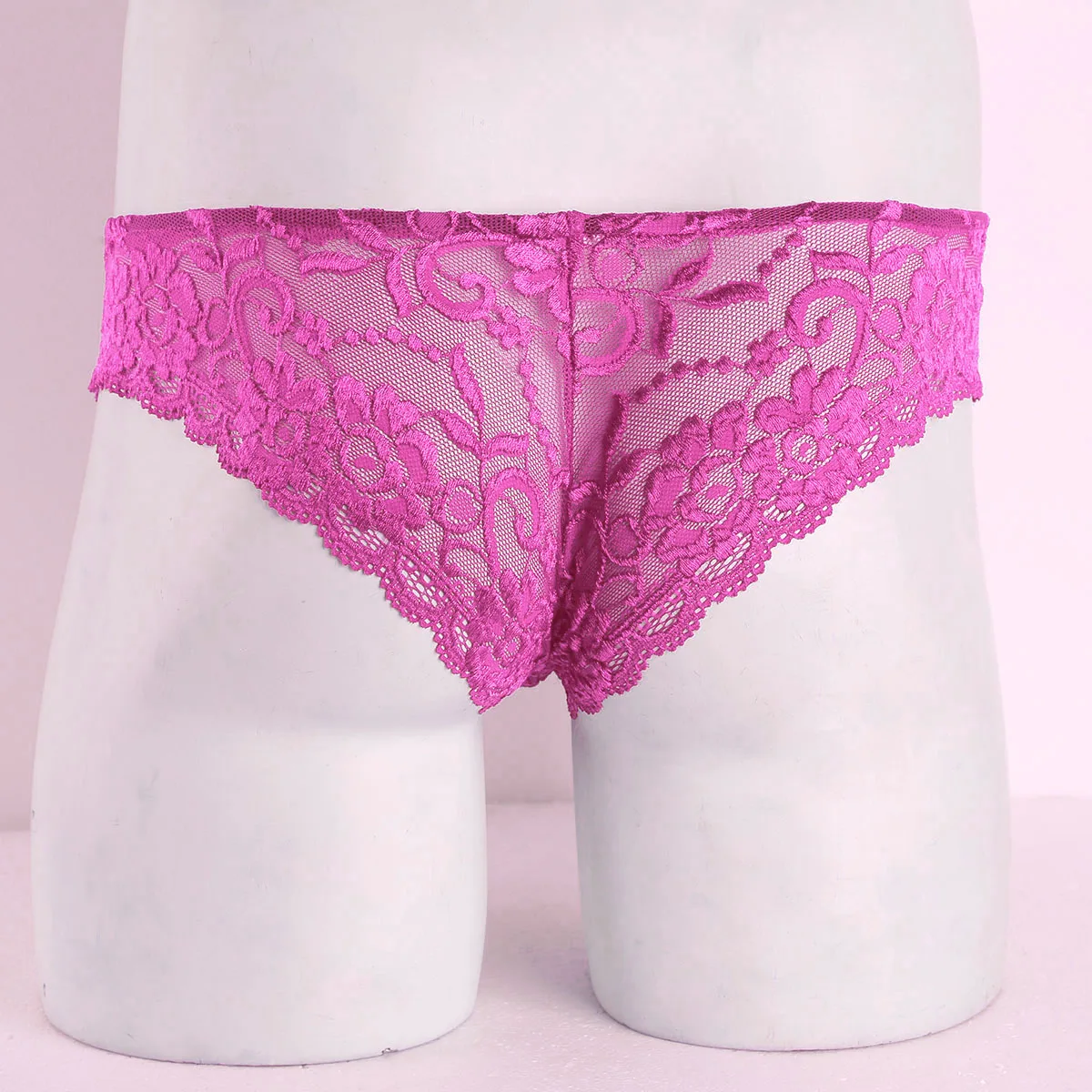 Пикантное мужское белье iEFiEL из эластичной ткани кружевное нижнее с цветочным