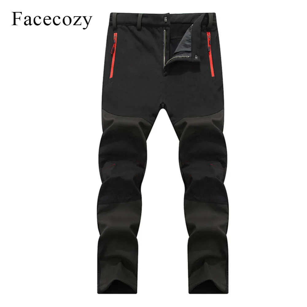 Facecozy, мужские флисовые треккинговые походные брюки, зимние уличные водонепроницаемые флисовые походные мужские спортивные брюки для охоты и рыбалки