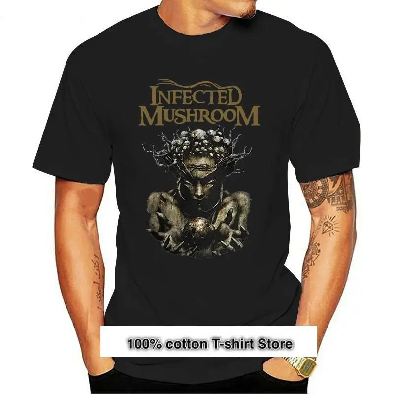 

Camiseta negra con estampado de seta para hombre, camisa con estampado de Electro Trance, DJ, de algodón, a la moda, S-3XL