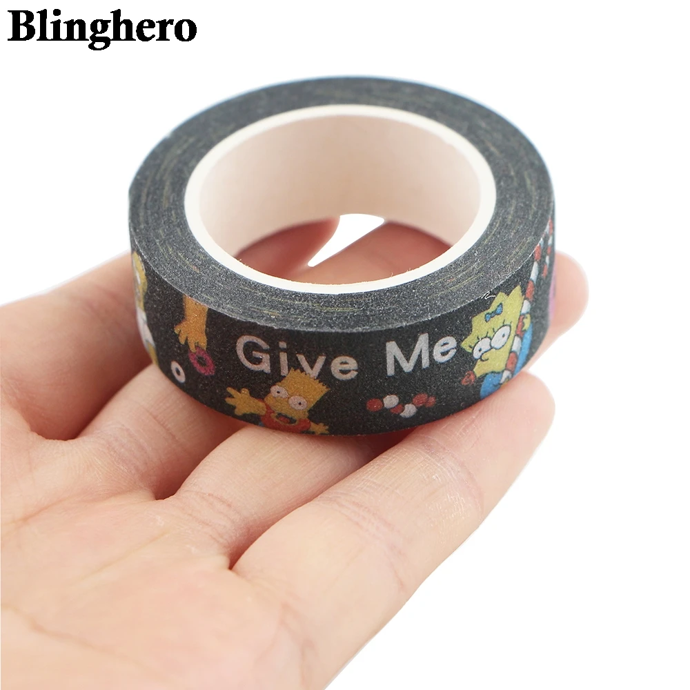 

CA1583 Wholesale 10pcs/lot 15mmX5m Cartoon Cute Washi Paper Tape Kawaii Adhesive Tape Scrapbooking Sticker DIY Stationery Gift