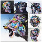 Граффити Искусство Животные и руки знаки плакаты и фотообои искусство картины для гостиной Декор квадраты без рамки