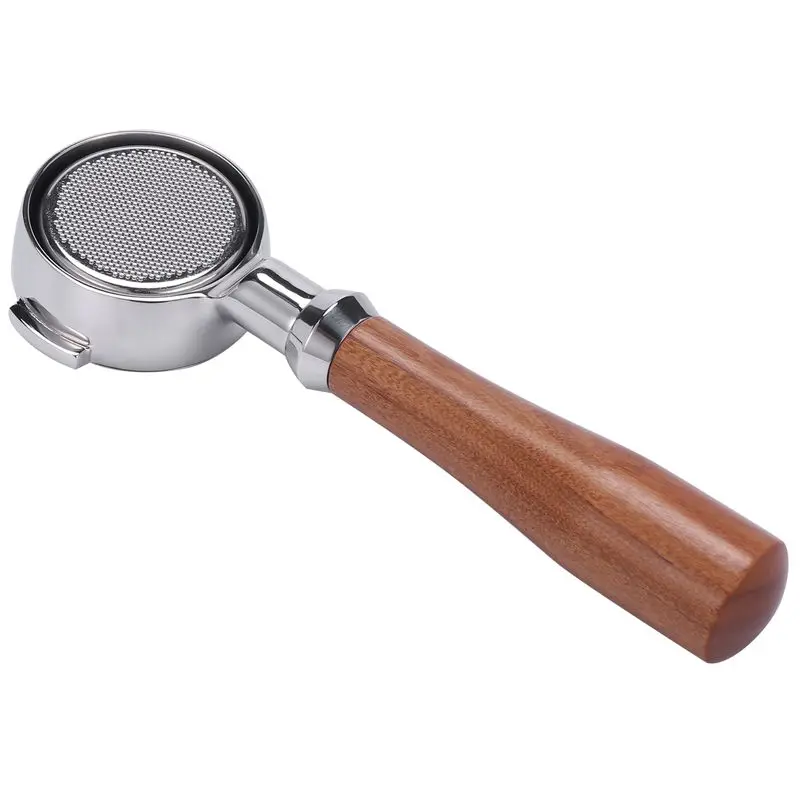 58Mm Stainless Steel Coffee Machine E61 No Base Filter Bracket Bottomless Handle Spoon Wooden Professional | Дом и сад