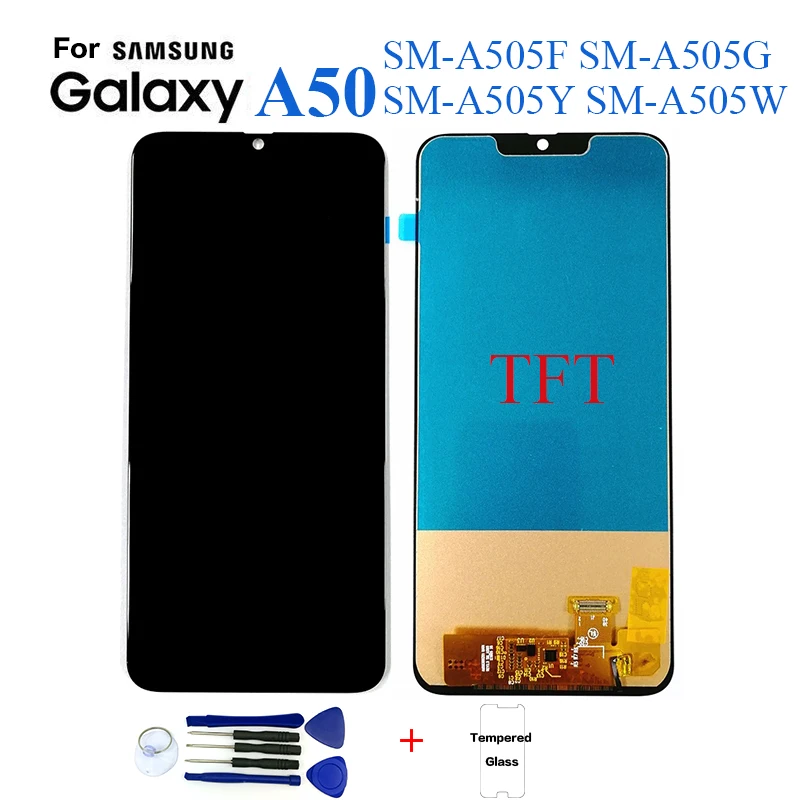 Для Samsung A50 A505 SM-A505F A505G ЖК-дисплей сенсорный экран Замена для A505Y A505W дисплей