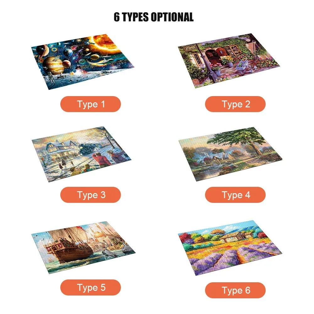 

Puzzles 1000 Piece Jigsaw Puzzles for Adults Kids Classic Family Puzzle Indoor DIY Toys Birthday Gift