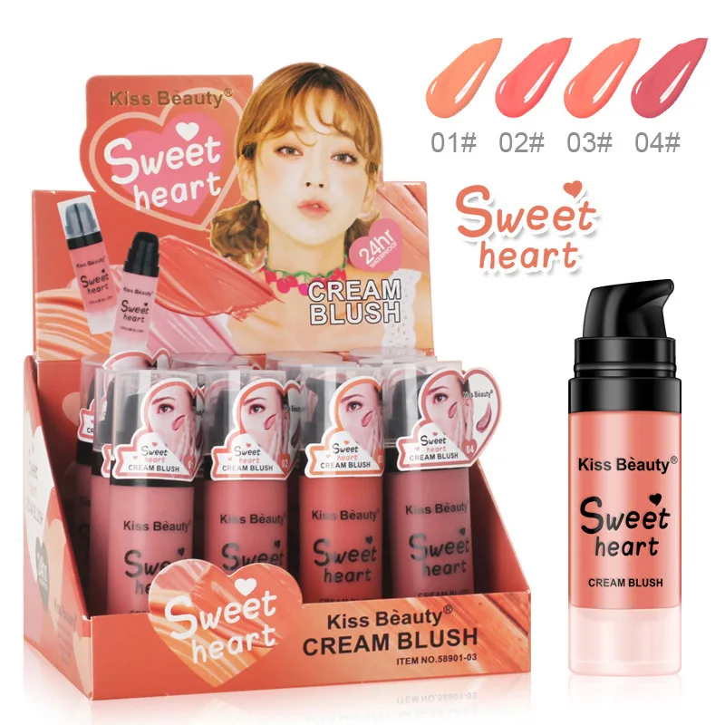 4 цвета жидкие румяна макияж Румяна для лица Профессиональная Натуральная щек