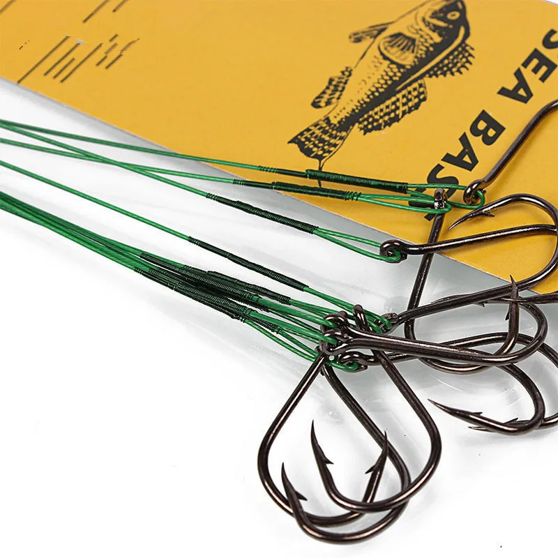 Строка крюк Fishinghook с зазубринами углеродистая стальной проволочный 5 см * 2 Фидер