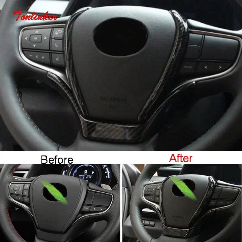 Tonlinker внутреннее рулевое колесо 3 6 9 часов наклейки на крышку для Lexus UX 2019 Стайлинг