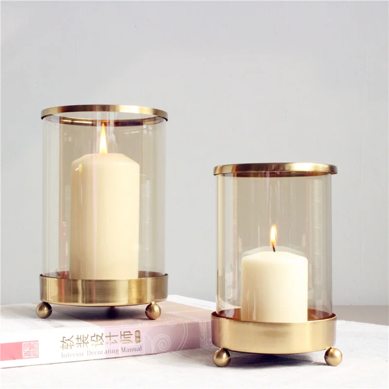 

Nordic Gold Glass Candle Holder Cup Wedding Tea Light Candle Holders Christmas Centro De Mesa Candel Holder Decoration ZP50ZT