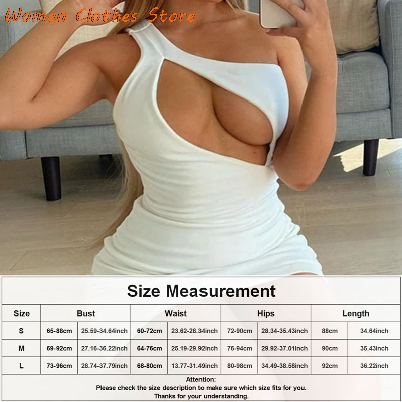 

Vintage Elegant Mini Dress Women Hollow Out One Shoulder Female Sexy Clubwear Summer Dresses Bodycon Casual Clothing