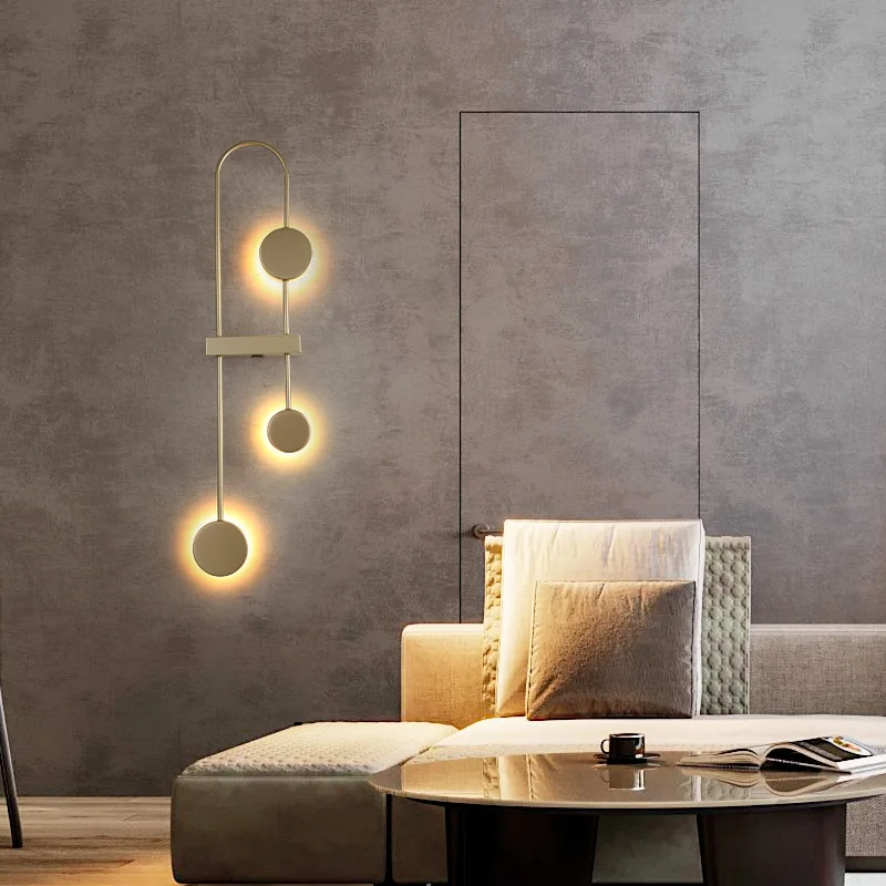 Decorativo de Parede para Sala de Estar Quarto da Noite Lâmpada de Parede para Corredor Abajur Moderno Simples Criativo Minimalista Linha