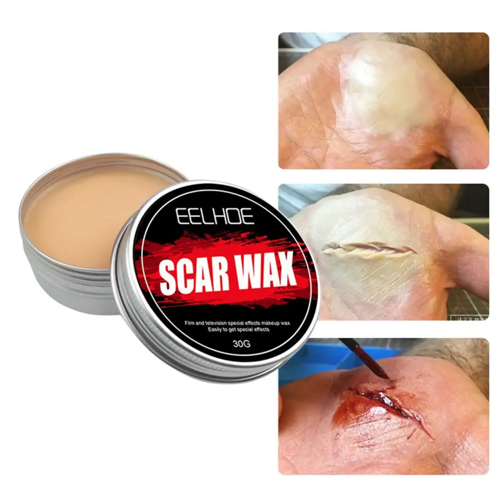 30g/Box Halloween Wax Creative Astonishing Skin-friendly Moldable Pliable and Scar for Face | Красота и здоровье