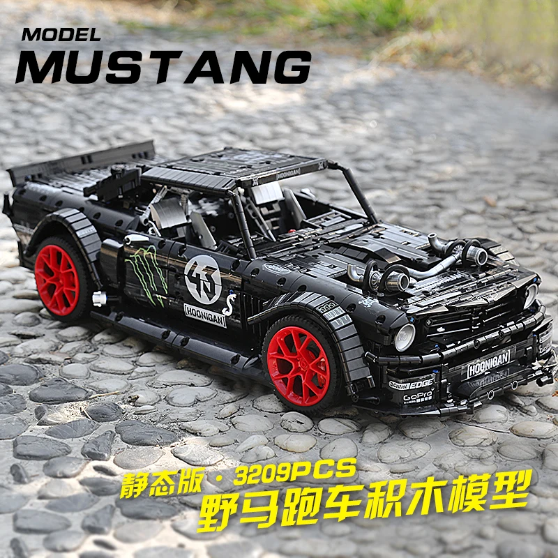 DHL 90068 3209 шт. 1965 Ford Mustang Hoonicorn гоночный автомобиль MOC 22970 20102 23009 33003 строительные