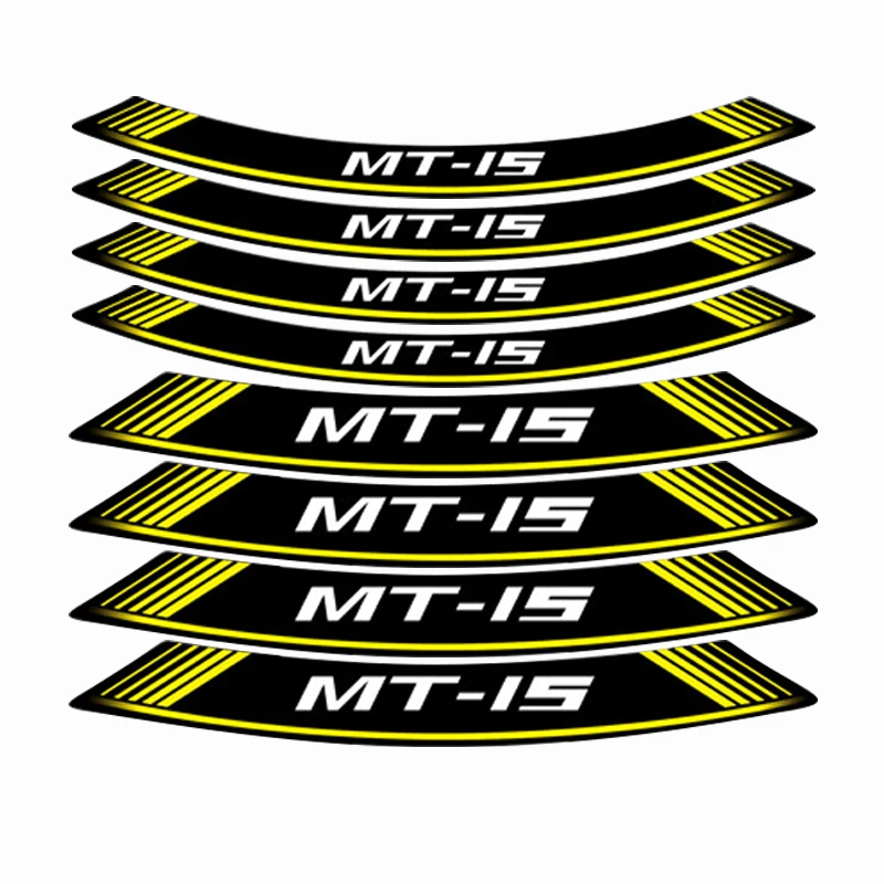 Новый мотоцикл 8X толстый край внешний обод наклейки полосы колесные для YAMAHA MT-15