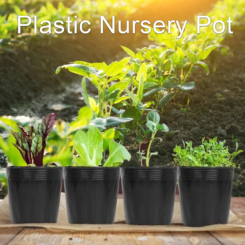 

50pcs Plant Flower Pots Nursery Seedlings Pot Lightweight Two-tone Universal Soft Flower Plant Container Seed Starting Pots