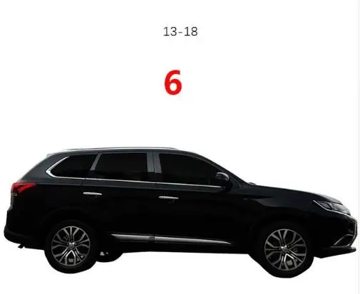 Для Mitsubishi Outlander 2014 2015 2016 2017 нержавеющий хромированный оконный столб крышка