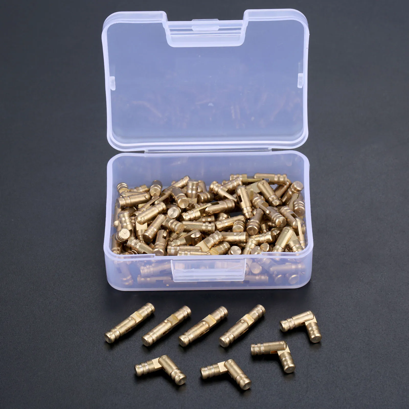 DRELD 100 шт. латунные скрытые цилиндрические петли деревянные шкатулки для