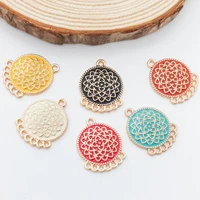 10pcslot enamel charms pendant connectors diy fashion tassel handmade jewelry earrings necklace pendant accessories