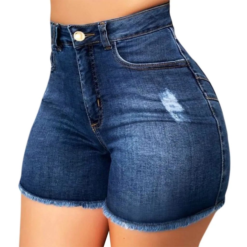

Summer High Waist Denim Short Women's Fringe Frayed Ripped Jeans Hot Shorts Denim Shorts Women's Fringe Frayed Ripped Jeans