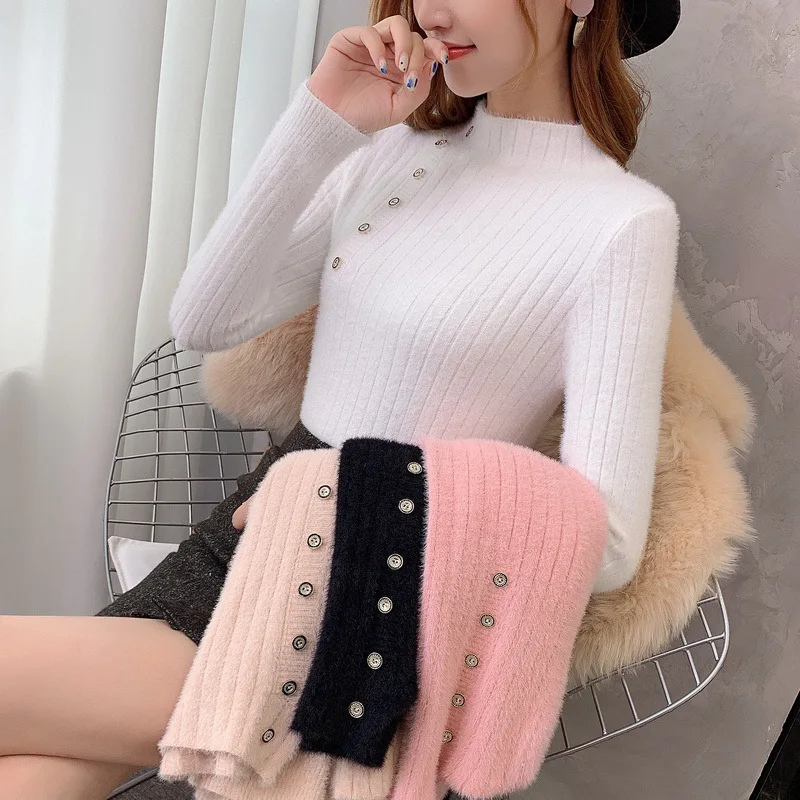 

2021 women's new Korean version of base shirt sweater