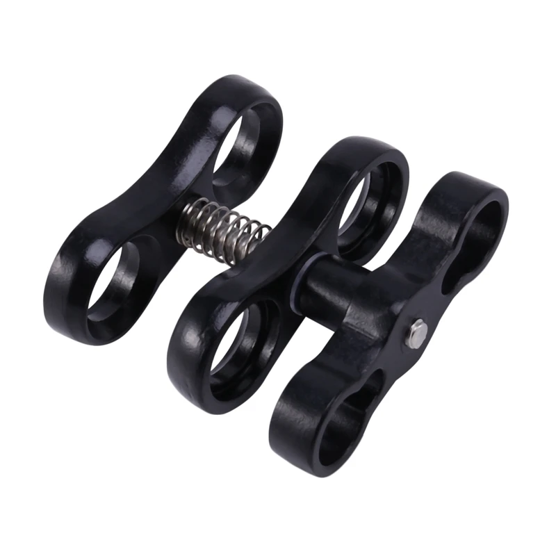 2X Aluminum CNC 1 Inch Ball Butterfly Clip Diving Lights Arm Connected 360 Degree Adapter Bracket Holder | Электроника