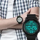 Новинка 2021, модные светодиодные часы для спорта на открытом воздухе, мужские многофункциональные часы, будильник, водонепроницаемые цифровые военные часы, мужские часы