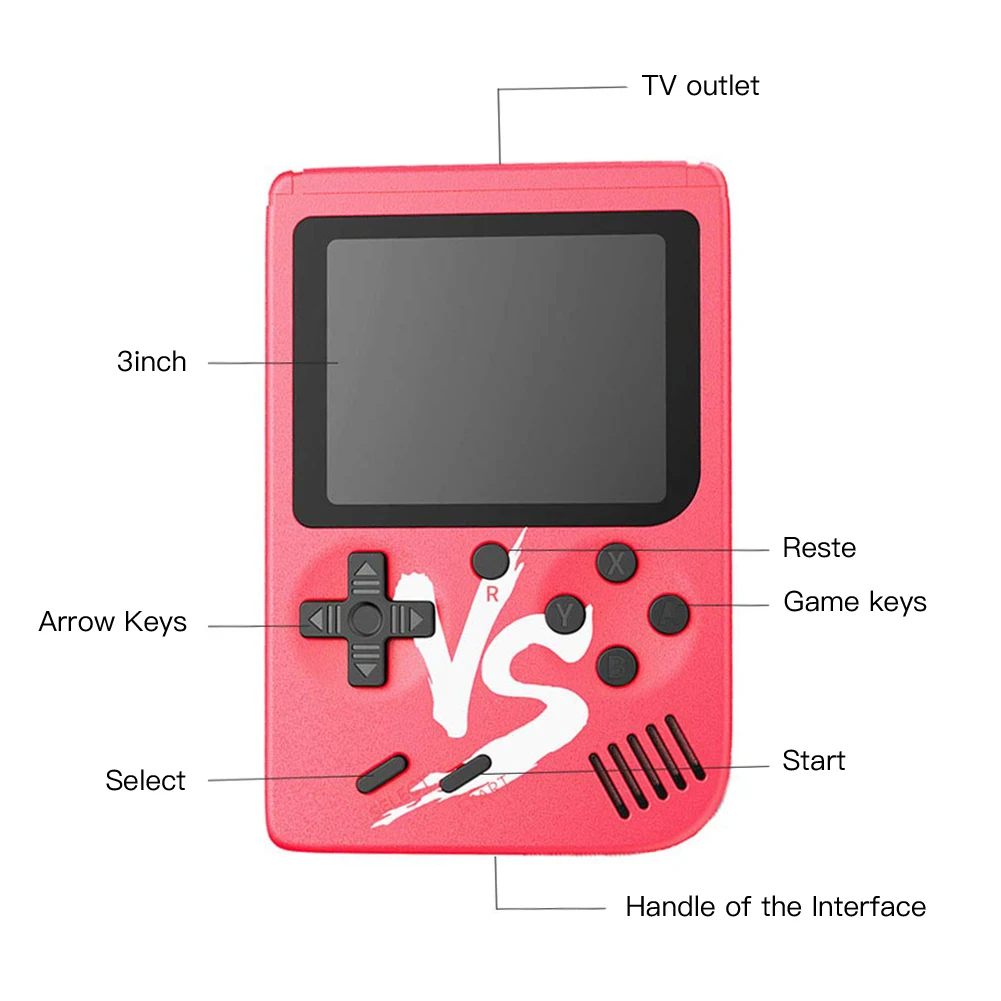 500 классические игры ретро консоль для видеоигр портативная игровая Карманная