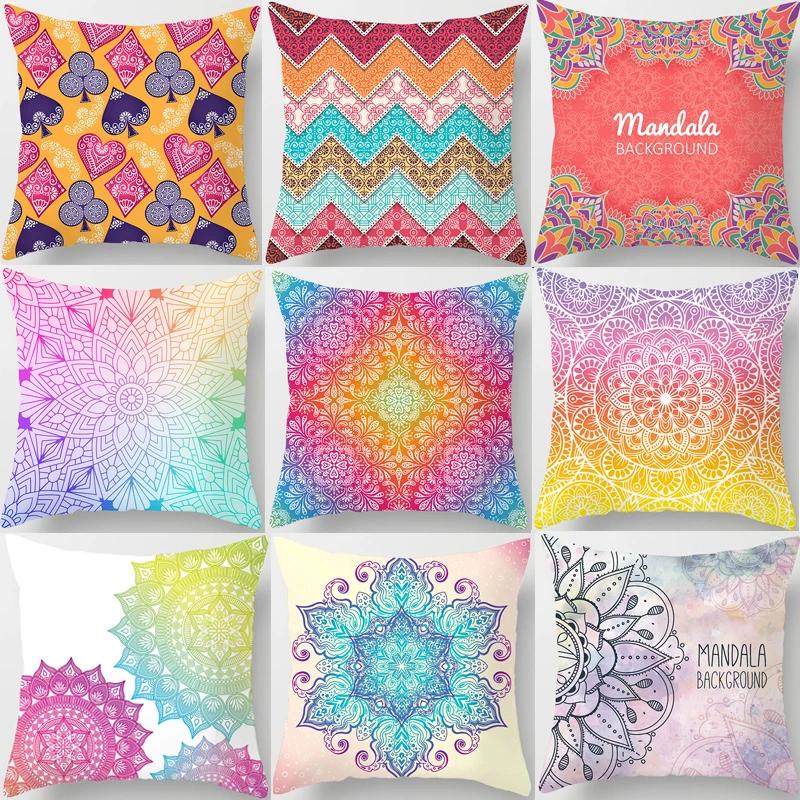 Красочные Мандала наволочка для декоративных подушек чехол подушки из