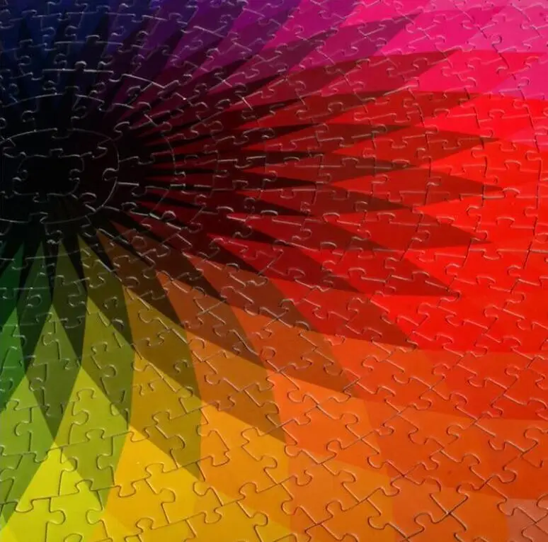 1000 шт./компл. красочные радужные круглые головоломки геометрический фото пазл