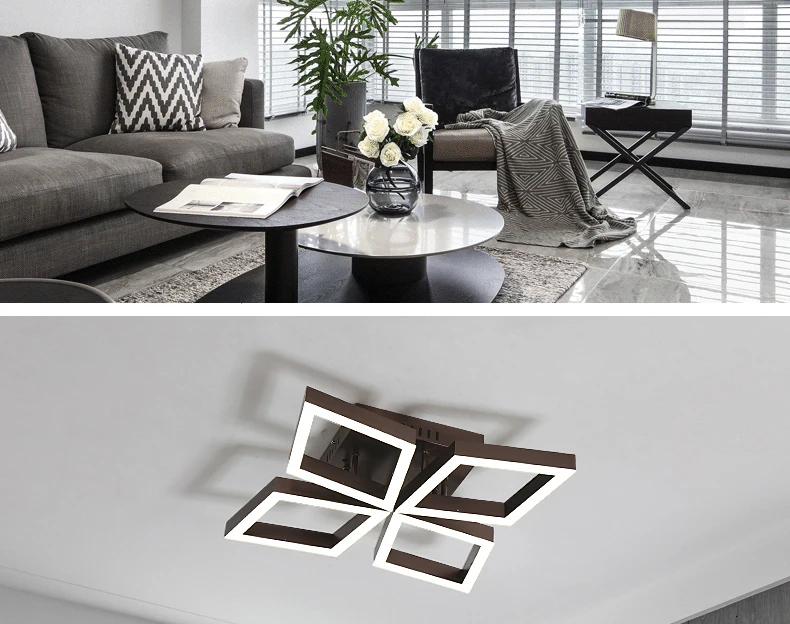 Chandelierrec AC85-265V Домашнее освещение потолочный светильник Современные светодиодные потолочные лампы для гостиной спальни низкие потолки lampara de techo